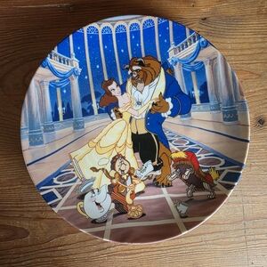 Beauty and the Beast Decorative Plate - Belle & Beast Ballroom Scene